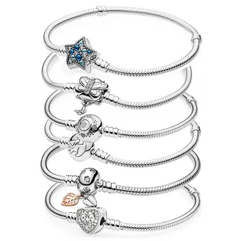 

Decorative Butterfly Leaves Princess Jasmine & Aladdin Clasp 925 Silver Bracelet Fit Pandora Bangle Bead Charm Diy Jewelry