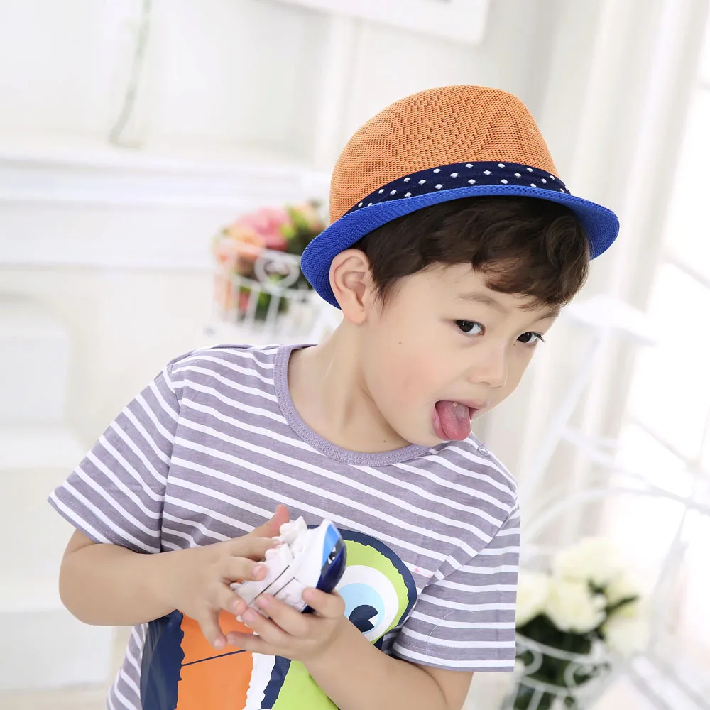 Boys and girls jazz hat embroidered coconut tree Toddler Infant Sun Cap Outdoor Baby Girls/Boys Hat Jazz Cap For Baby 