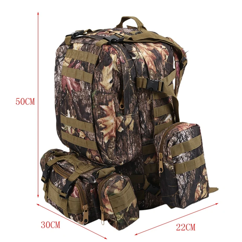 4 в 1 Открытый Molle рюкзак Многофункциональный Кемпинг Рюкзак Сумка для кемпинга Пешие прогулки путешествия Альпинизм Охота