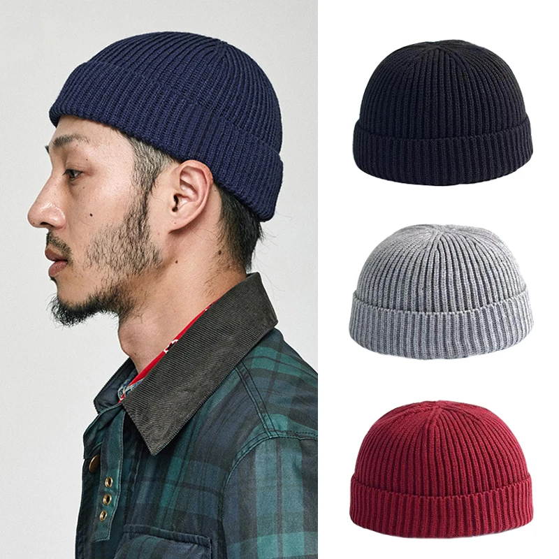 

Fashion Solid Unisex Beanie Skullcap Casual Beanies Hat Hip Hop Skullies Knitted Hat Retro Autumn Winter cap Woolen hats