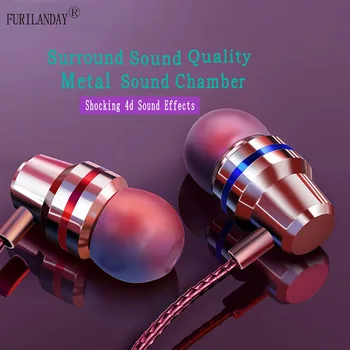 

Headphones For Xiaomi Earphone For Phone Stereo Bass Headset Metal Wired Earphone HiFi Headphones Mic for Samsung