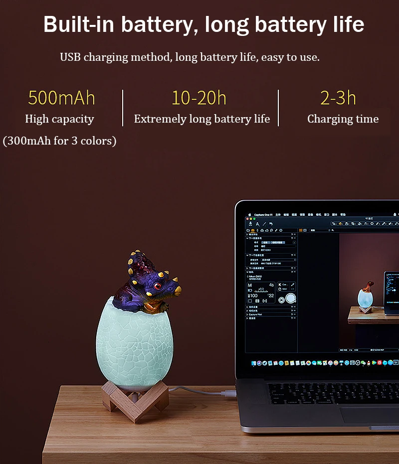 Пластик динозавр ночной светильник 16 видов светильник ing USB Смарт Украшенные забавной аппликацией яйцо динозавра подарок на день рождения, детские игрушки