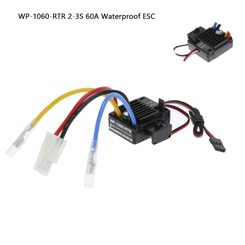 WP 1060 RTR 2 3S 60A водонепроницаемый матовый ESC w/BEC 5V/2A для 1/10 RC Tamiya Traxxas Redcat HPI