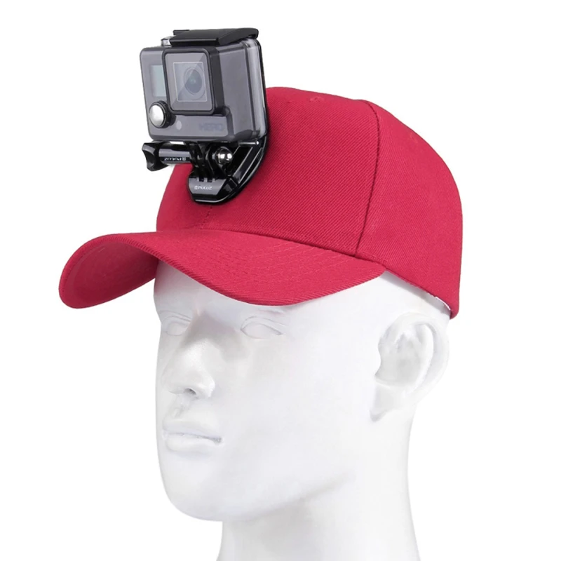 Спортивная камера шляпа для Gopro аксессуары Регулируемая крышка с винтами и J стент база 4K для GoPro HERO7 черный HERO5 HERO4 Session