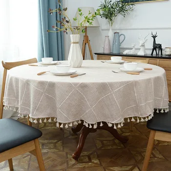 

Lattice Hipster Big round Table Tablecloth Living Room Small Coffee Table round Tablecloth Home Restaurant Table Cloth Hotel Mat