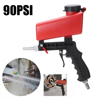 

90PSI Air Pneumatic Speed Sandblaster Nozzle Adjustable Micro Air Blasting Machine Portable Handheld Pneumatic Sandblasting Gun
