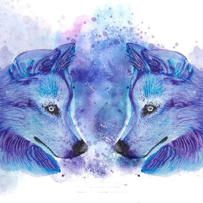 5d алмазная вышивка волка животных крестом европейский домашний декор круглые