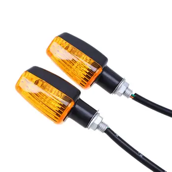

2x Motorcycle Turn Signals Mini Bike Blinker Amber Indicator Light Lamp Bulb Set