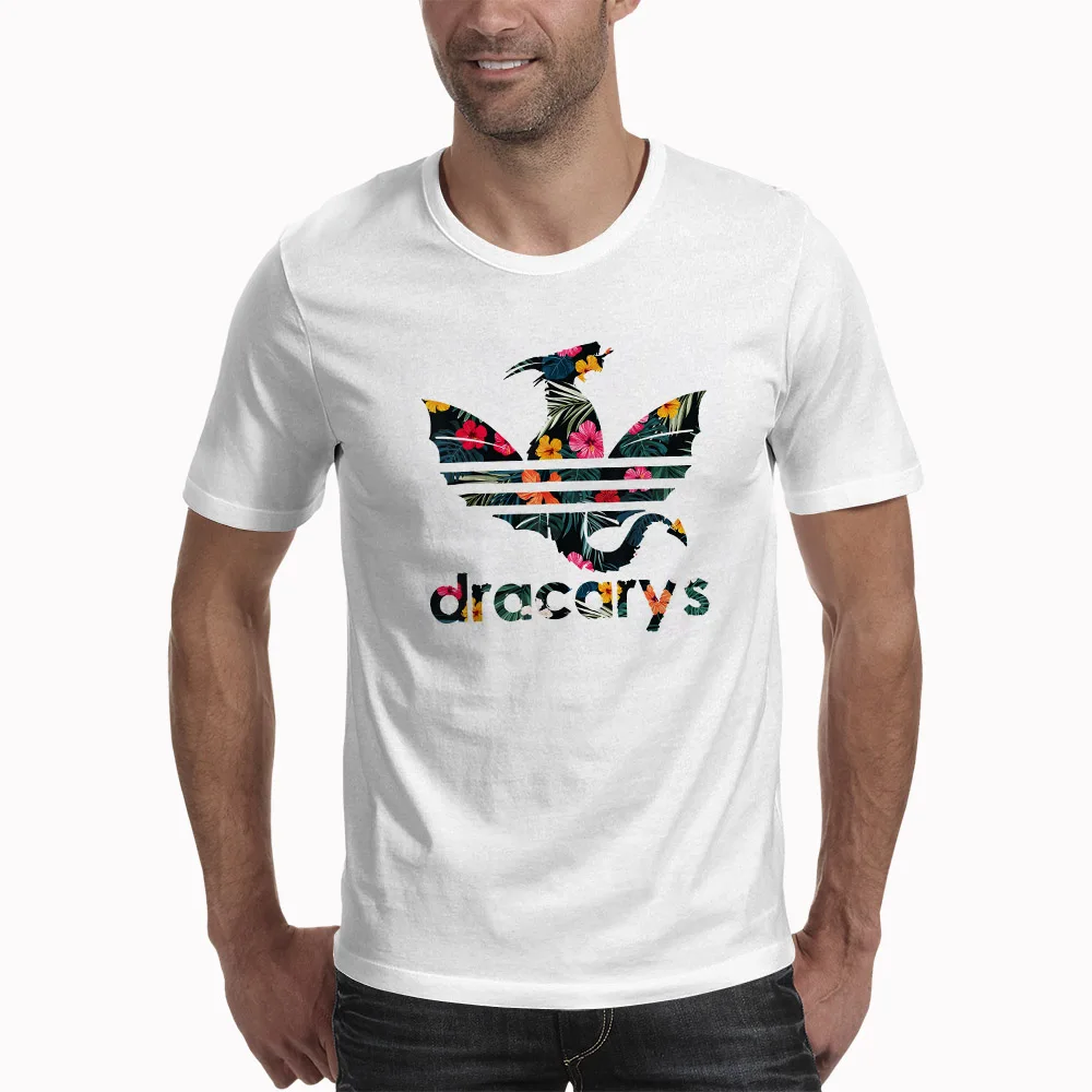 Футболки «Игры престолов» Dracarys мужские футболки harajuku в винтажном стиле Camisetas hombre футболка уличная мужская одежда