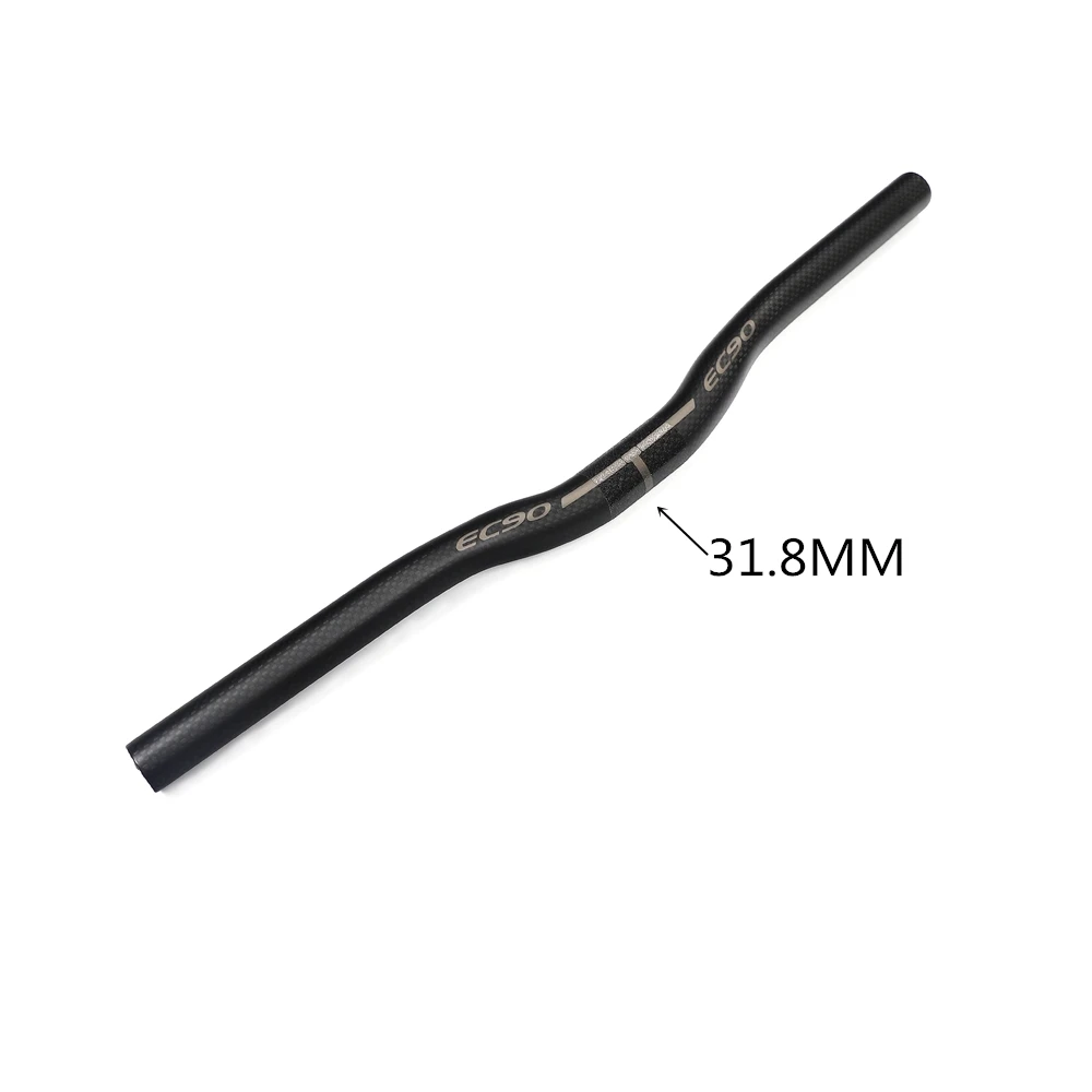 Rise 31.8-540mm EC90 руль для горного велосипеда из углеродного волокна 31,8 мм, руль для горного велосипеда, руль для горного велосипеда, полностью из углеродного волокна, ручка для детского велосипеда 3 K, матовая - Цвет: Rise 31.8-540mm