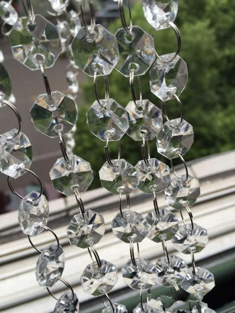 Clear Acrylic Crystal Garland Hanging Beaded chain Wedding Decoration 8C 