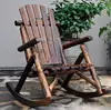 Outdoor Furniture Wooden Rocking Chair Rustic American Country Style Antique Vintage Adult Large Garden Rocker Armchair Rocker ► Photo 2/6