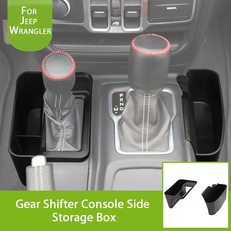

Gear Shifter Console Side Storage Box For 2018 2019 Jeep Wrangler JL JLU Sports Rubicon 2020 Gladiator JT Interior Accessories