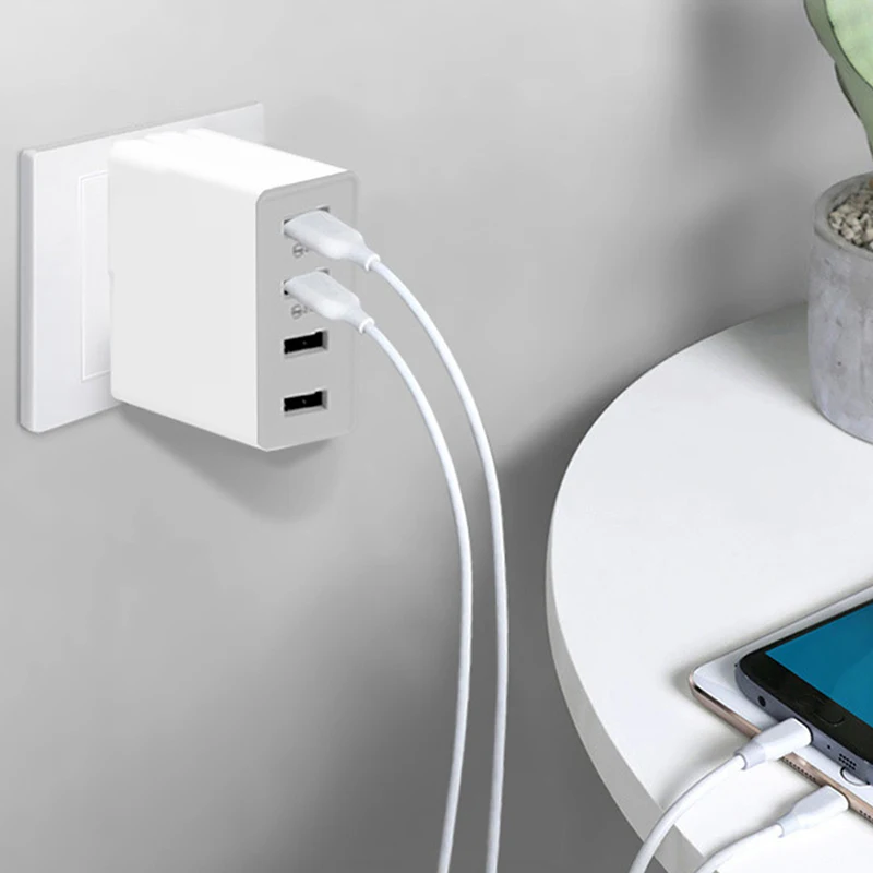 4 в 1 порта 5В 3.1A USB зарядное устройство Быстрая зарядка Pd QC 3 0 Зарядка адаптер