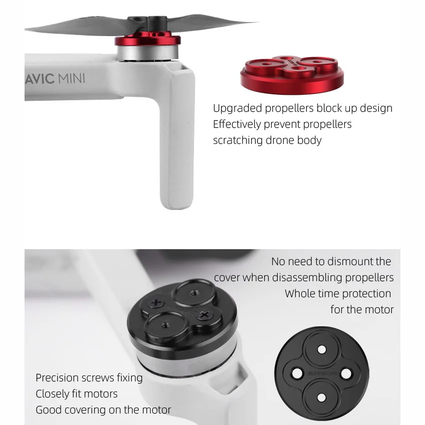 Обновленная крышка двигателя для DJI Mavic мини-протектор для Mavic Mini Drone алюминиевая крышка двигателя предотвращает царапины пропеллера