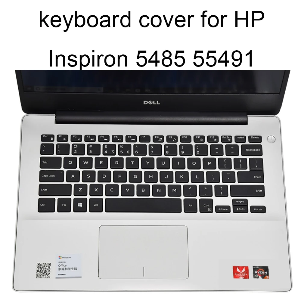 Чехлы для клавиатуры 5485 Dell Inspiron 14 5491 7386 5585 2019 Прозрачная силиконовая клавиатура