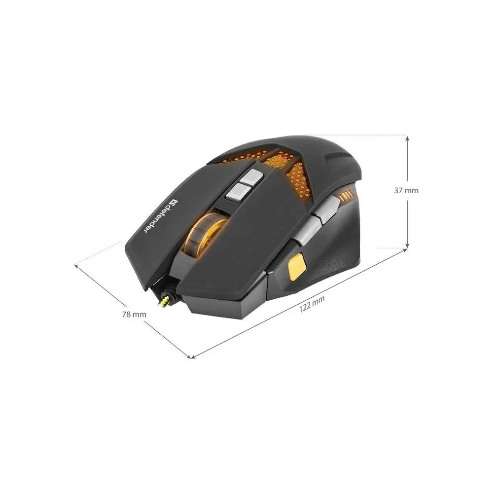 Компьютерная мышь Defender Warhead GM-1780 оптика,8 кнопок,1000-2500 dpi