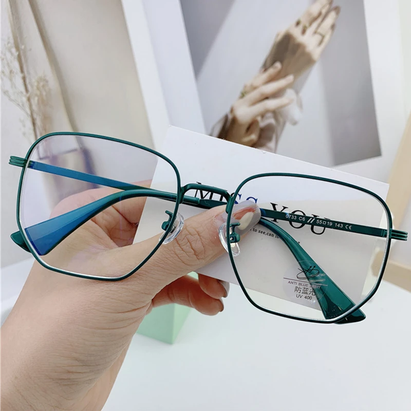 Trends Office Blue Anti Reflecterende Coating Groene Computer Bril  Transparante Lens Anti Blauw Licht Metalen Vierkante Brillen|Men's Eyewear  Frames| - AliExpress