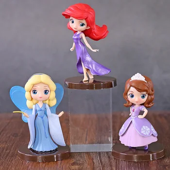 

Q Posket Characters Petit Vol.15 Princess Sofia Ariel Blue Fairy PVC Figures Toys Qposket Dolls 3pcs/set