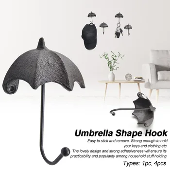 

Iron Structure Kitchen Umbrella Shape Hook Wall Decorative Key Storage Living Room Hanging Bag Cute Home Ornament Simple Modern