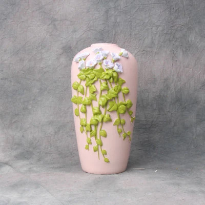 Pink M Strongwell скандинавский, пасторальный зеленый растительный узор ваза для цветов Смола ваза гидропонное устройство Скандинавская ваза для украшения интерьера рабочего стола - Цвет: Pink M