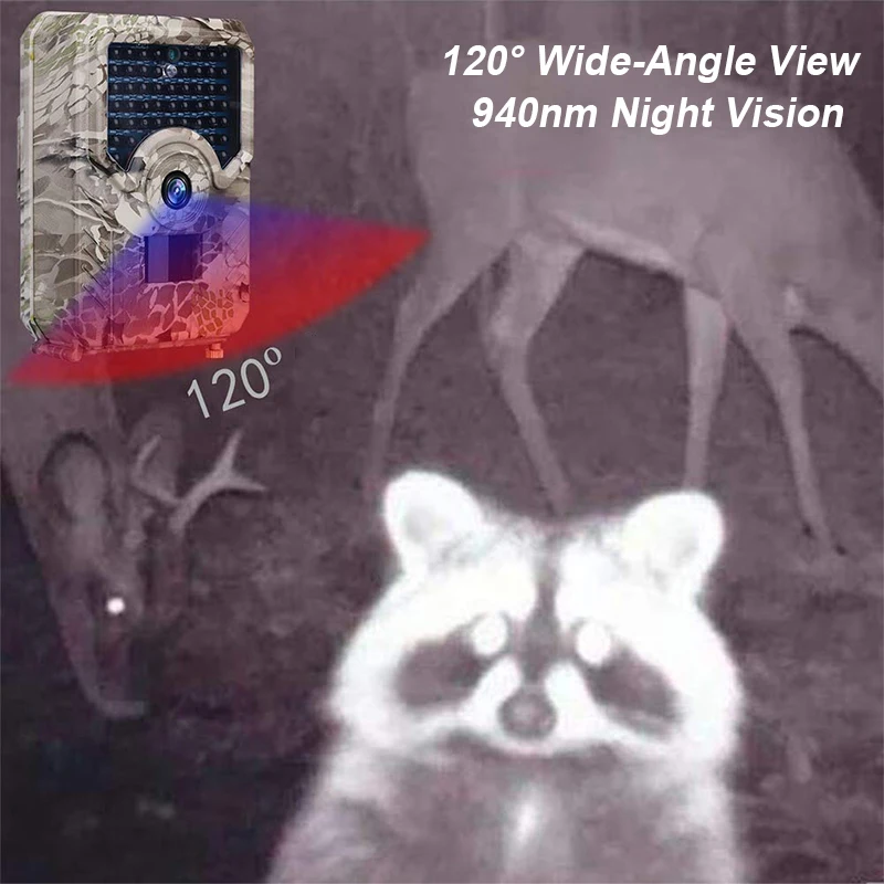 PR200 Trail camera 49 шт. 940nm ночного видения инфракрасный светодиодный камера для охоты 12MP Водонепроницаемая видеокамера для дикой природы Ночная фото ловушка