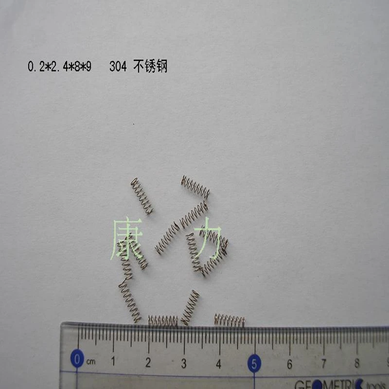 10 шт. нержавеющая сталь 304 пресс пружина прямой диаметр проволоки 0,2 мм наружный диаметр 3 Малый пружина давления
