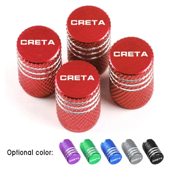 

4pcs car Aluminum alloy Wheel Stem Covers Tire Valve Caps Decoration for hyundai CRETA Accessories car styling