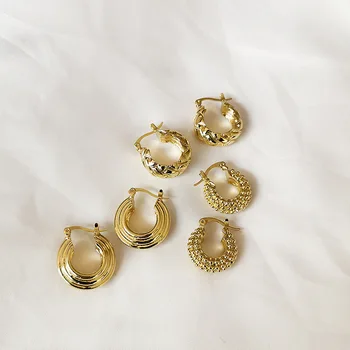 

roundles ling case grain ear ring cold wind restoring ancient ways personality exaggerated geometry circle earrings