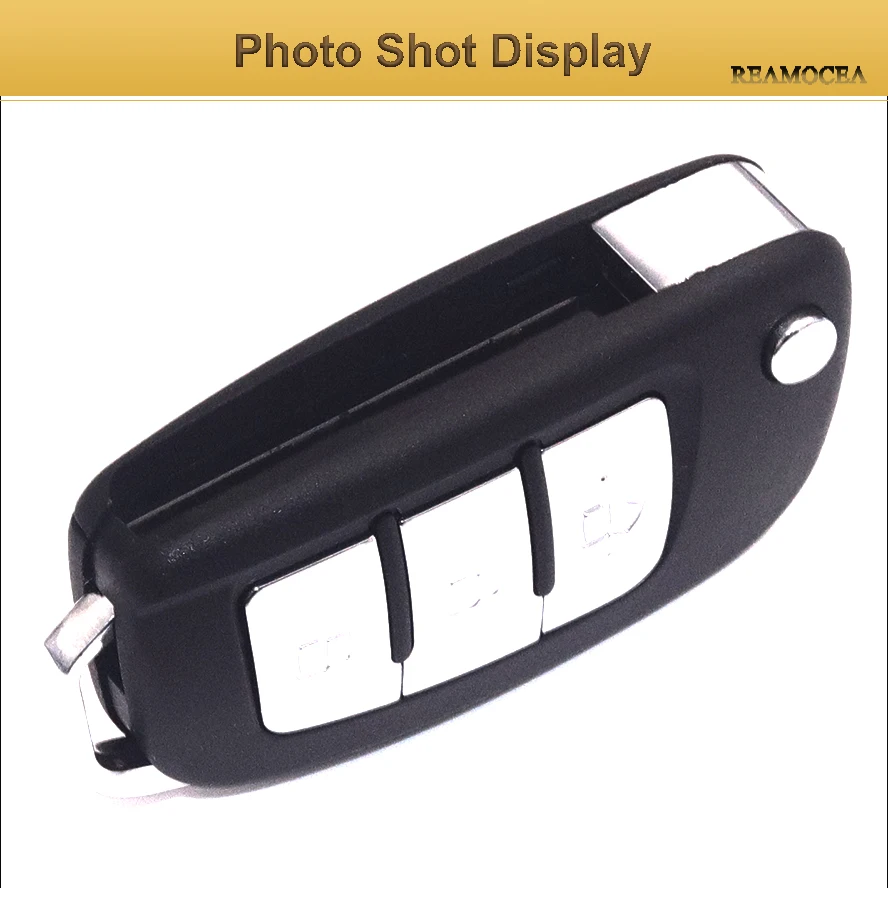 Reamocea 3 Button Modified Flip Folding Remote Key Flip Fob Shell  Fit For Ford Fiesta Focus Mondeo Galaxy Kuga S-Max C-Max 2010 (1)