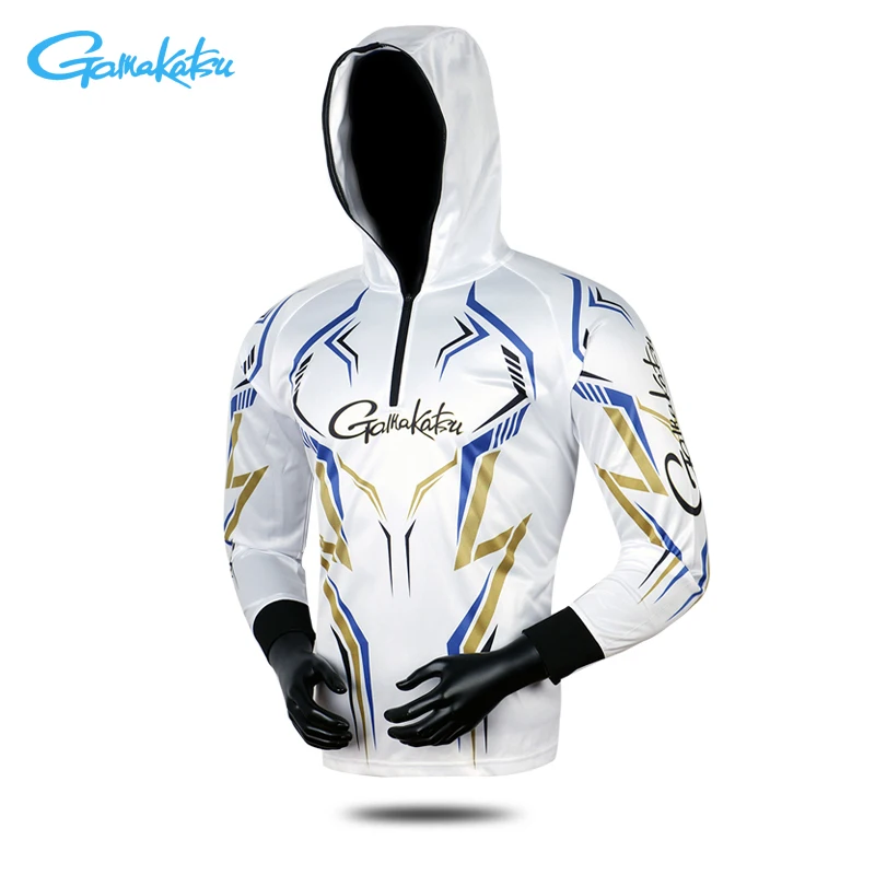 Gamakatsu Summer New Sun Protectio Fishing Shirt Anti-uv Fishing Hoodie Breathable Sports Outdoor Anti-Mosquito Camping Shirts