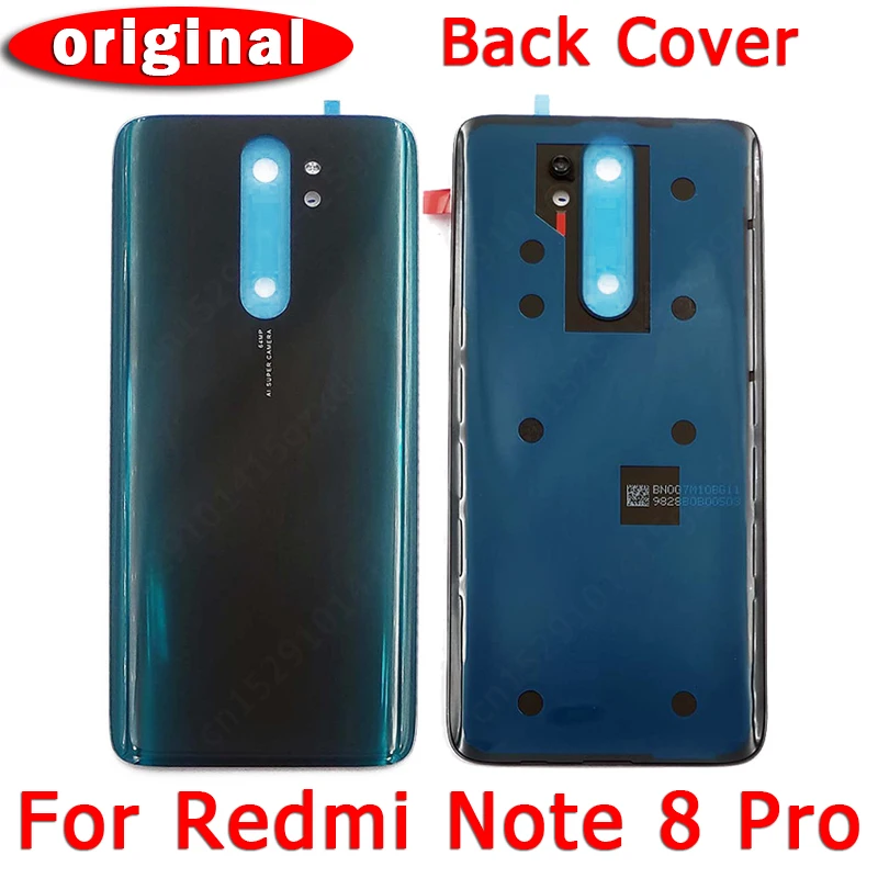 Оригинальный чехол на заднюю крышку аккумулятора для Xiaomi Redmi Note 8 Pro с адэнсивной