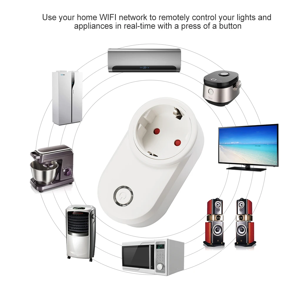 EWeLink WiFi Smart Plug EU type E Smart Plug 2* usb-порт для зарядки пульт дистанционного управления смарт-Wi-Fi розетка для смартфона Функция синхронизации