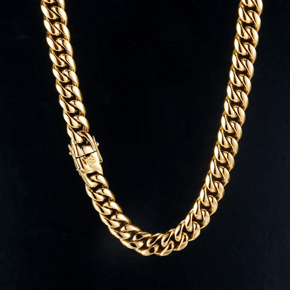 COLORFUL BLING Cuban Link Chain Ring – Punk Stainless Steel Band - View #2