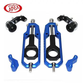 

Motorcycle Chain Adjusters with Paddock Bobbins Tensioners Catena Kit For Suzuki GSXR1000 GSX-R1000 2007 2008 CNC Aluminum