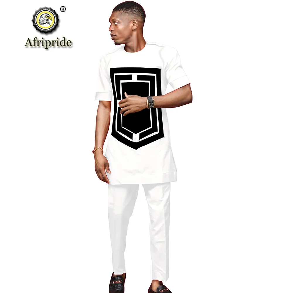 2024 African Shirt Suit for Men Dashiki Short Sleeve Tops and Ankara Pants Print Outfit Clothing Tracksuit AFRIPRIDE S1916024 african suits for men short sleeve o neck shirts and shorts 2 piece set plus size casual tracksuit dashiki print attire a2316086