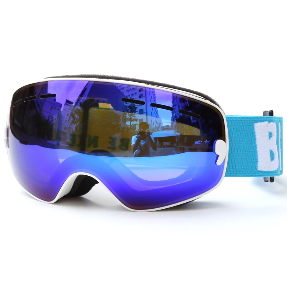 Детские лыжные очки Uv400 Анти-туман двухслойная Лыжная маска очки сноуборд катание на коньках ветрозащитные солнцезащитные очки лыжные очки - Цвет: Color 2