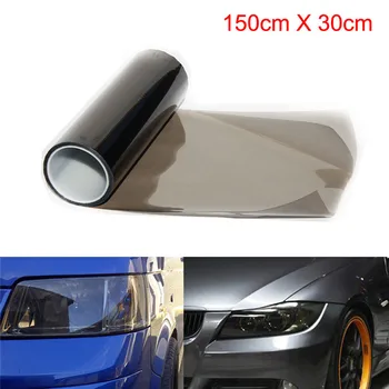 

150x30cm Transparent Car Headlight Taillight Tint Film Stretchable Auto Taillight Tint Stickers PVC Car Light Film Accessories