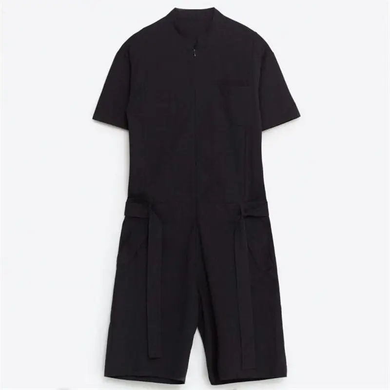 

Новинка мужской слитный комбинезон в европейском и американском стиле повседневные шорты Свободные модные мужские брюки большого размера на лето