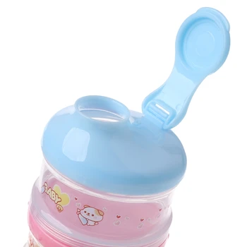 

Baby Milk Powder Container Portable Formula Food Storage Cartoon 4 Layers Makeup