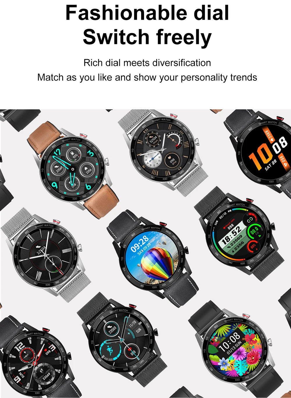 For Huawei Xiaomi Android Apple Phone Smartwatch 2021 Men 360*360 ECG PPG Smart Watch Men Android Bluetooth Call IP68 Waterproof