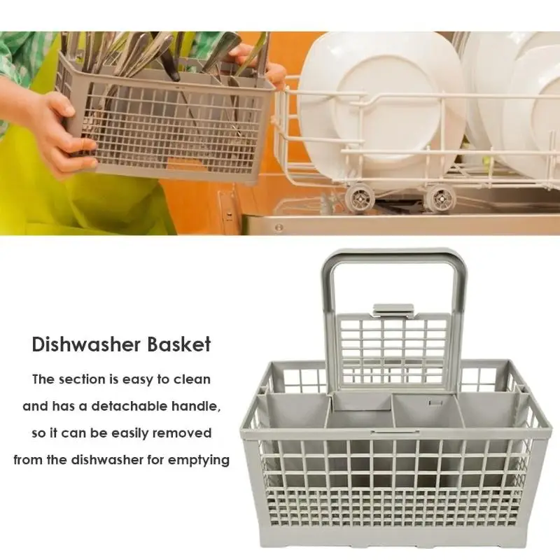 Пластиковая универсальная корзина для хранения посуды, столовых приборов, серый чехол, коробка для хранения для дома, кухонные принадлежности большой емкости