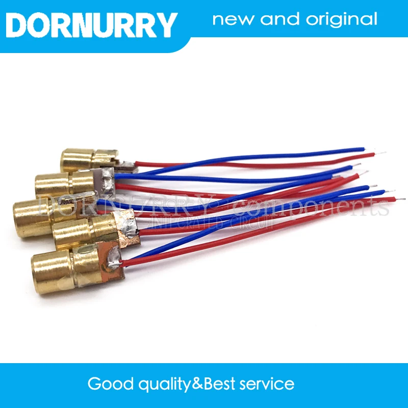 

100PCS 3V 650nm 5mW Adjustable Laser Dot Diode Module Red Copper Head laser pointer new dornurry