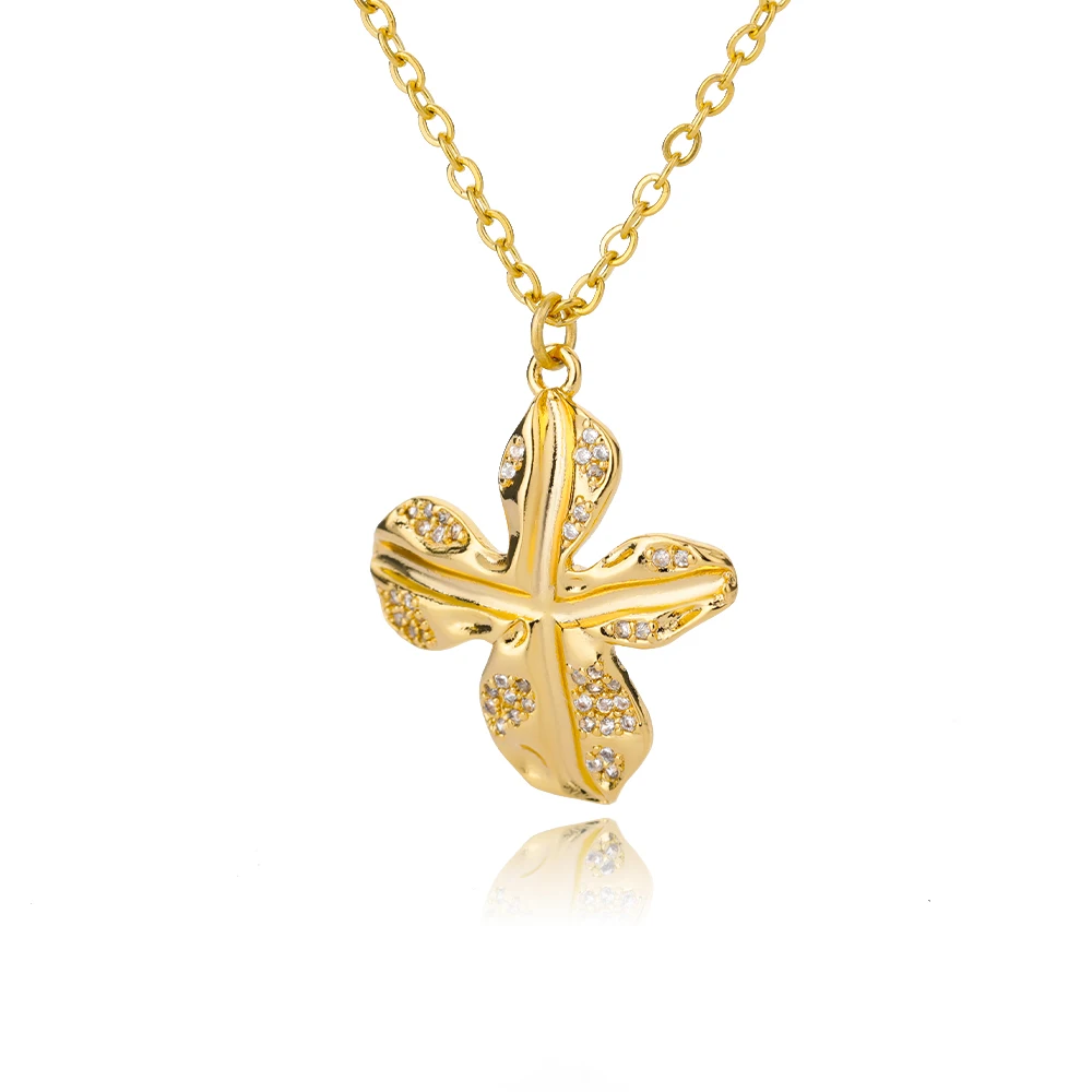 Kalung Kelopak Kristal untuk Wanita 