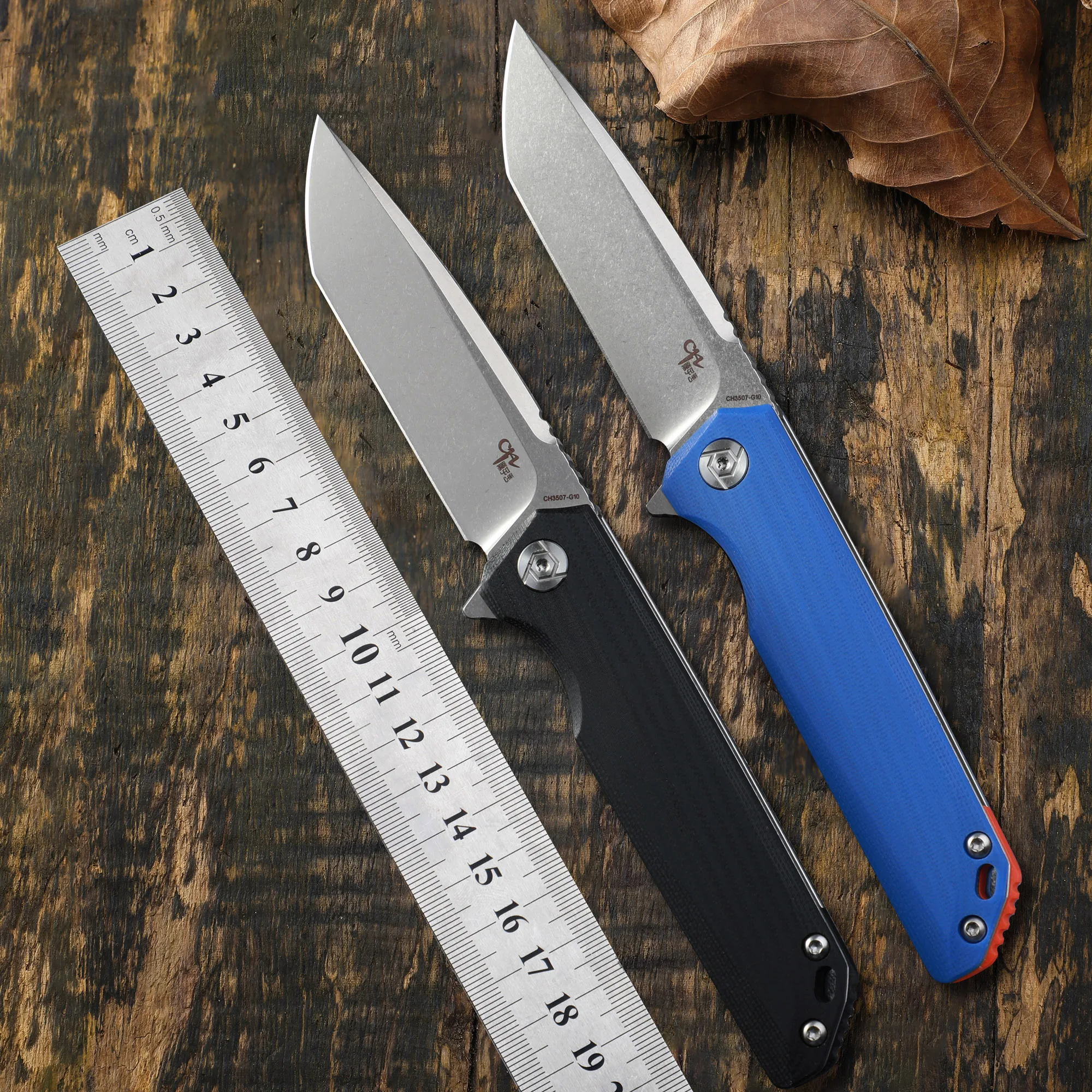 CH original D2 steel folding knife G10 handle ball bearing tumbling outdoor camping hunting fishing pocket EDC tool 3507