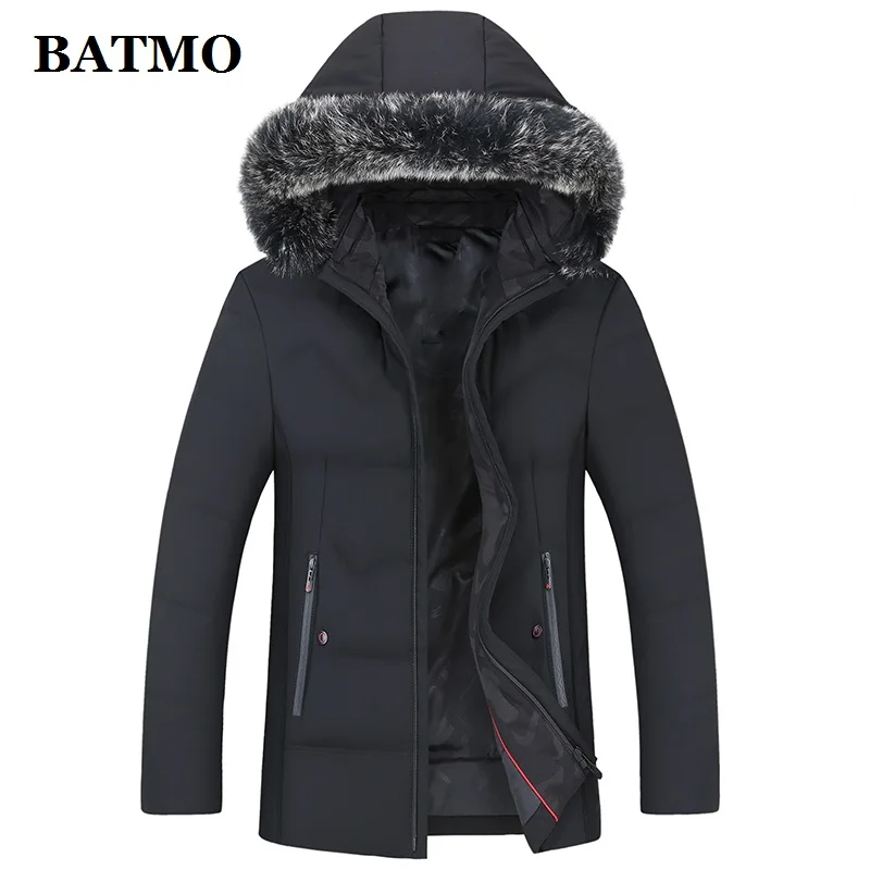 BATMO 80% Белые куртки с капюшоном на утином пуху для мужчин, мужские зимние куртки с капюшоном, пальто с капюшоном для мужчин, 88025