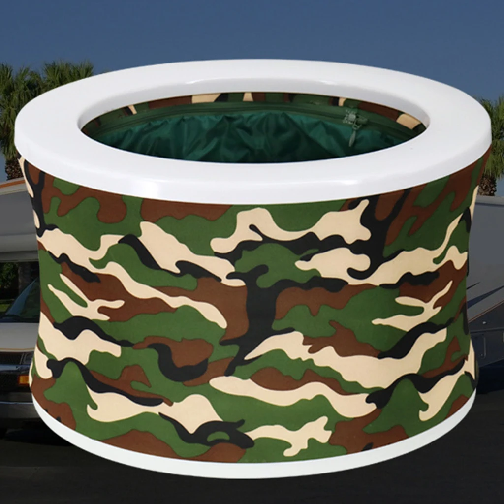 Portable Adults Folding Toilet Car Commode Outdoor Indoor Toilet Bucket Toilet Seat for Camping Hiking Trips