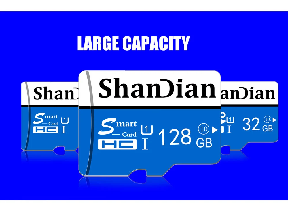 SHANDIAN Smast SD Class10 до 95 МБ/с. Smastsd 128 ГБ/64 Гб/32 ГБ/16 ГБ, класс скорости 10 до 80 МБ/с. для телефонов камеры