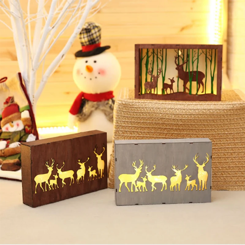 

LED Plaque Sign Christmas Decoration Outdoor Luminous Christmas Deer Light 3D Party Festival Beautiful