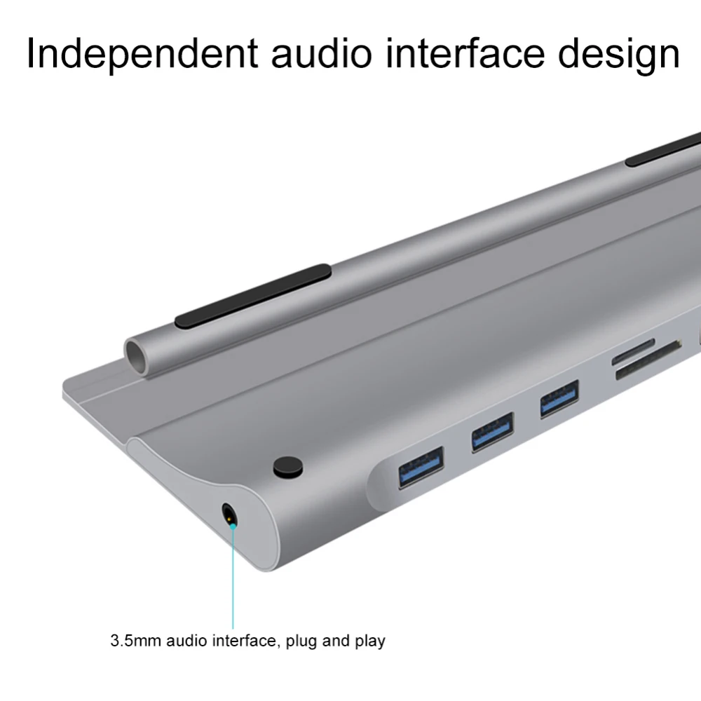 11 в 1 Тип C USB концентратор USB-C к HDMI концентратор usb type-C к USB3.0 TF HDMI VGA RJ45 Мини DP док-станция адаптер для MacBook Pro